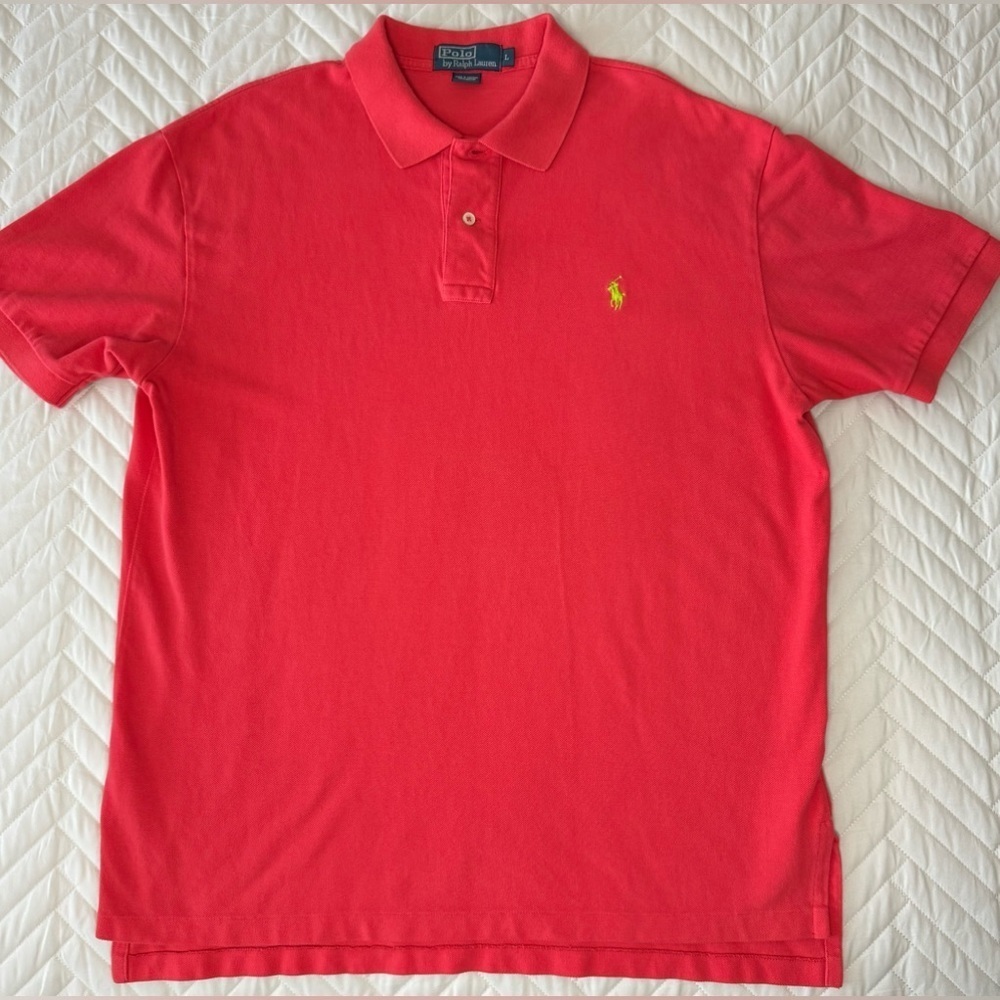 Polo Ralph Lauren men’s Pullover Knit Red Shirt Size L preowned great condition! - Picture 11 of 11